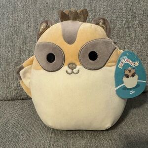 NWT Squishmallows 8” Ziv The Crowned Sugar Glider Plush Stuffed Animal Toy